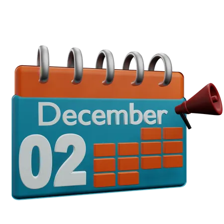 2 de dezembro  3D Icon