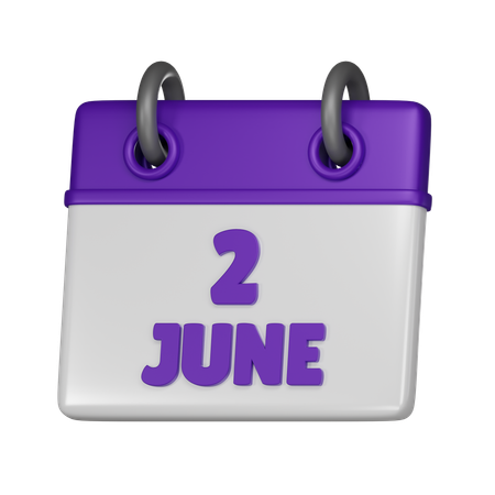 2 de junho  3D Icon