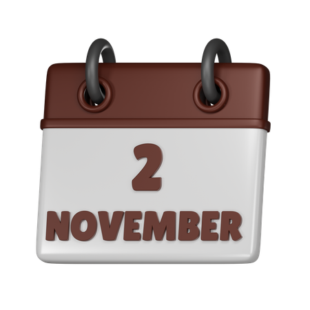 2 de novembro  3D Icon