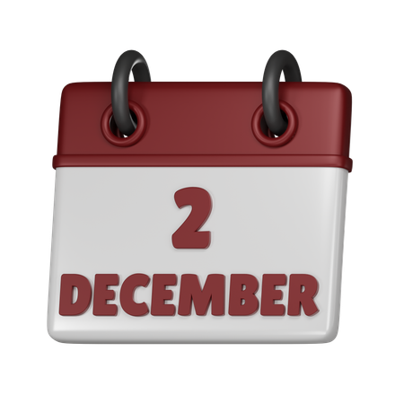 2 December  3D Icon