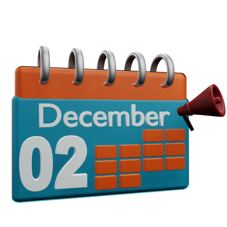 2 December  3D Icon