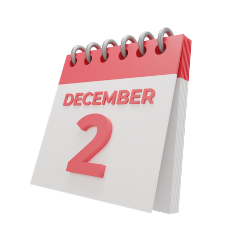 2 December  3D Icon