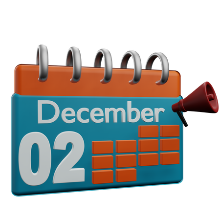 2 December  3D Icon