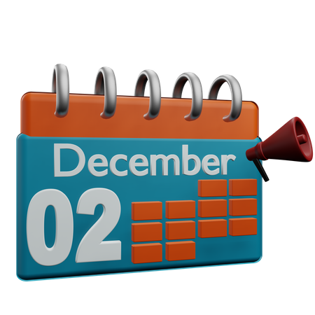 2 de diciembre  3D Icon