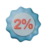 2% Discount Badge