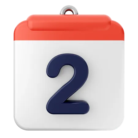 2ème Calendrier  3D Icon