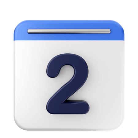 2ème Calendrier  3D Icon