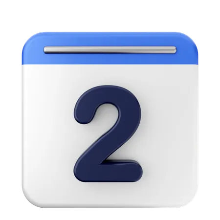 2ème Calendrier  3D Icon