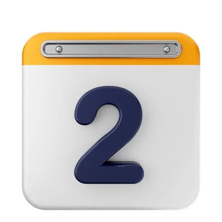 2ème Calendrier  3D Icon