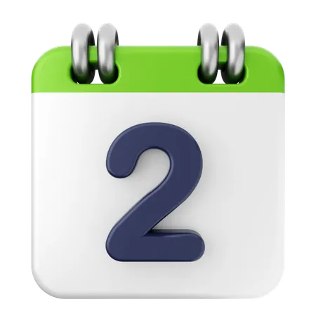 2ème Calendrier  3D Icon