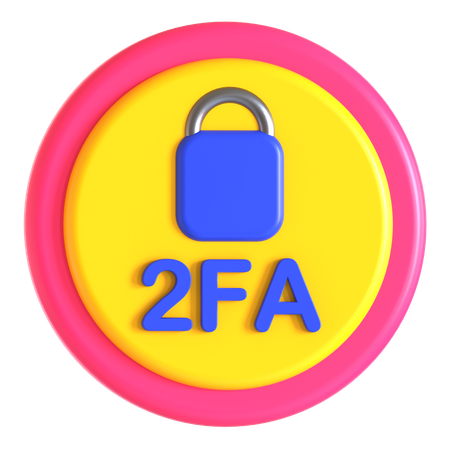 2 Fa Security  3D Icon