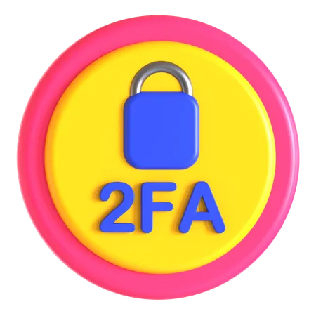 2 Fa Security  3D Icon