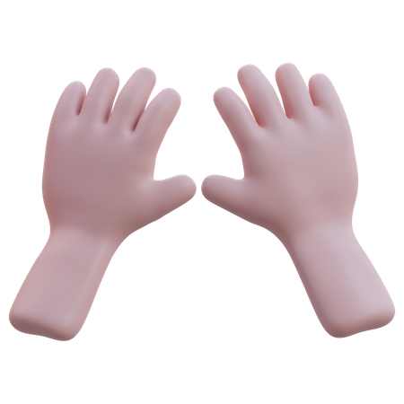 Geste mit erhobenen Händen  3D Icon