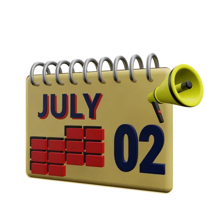 2 july  3D Icon