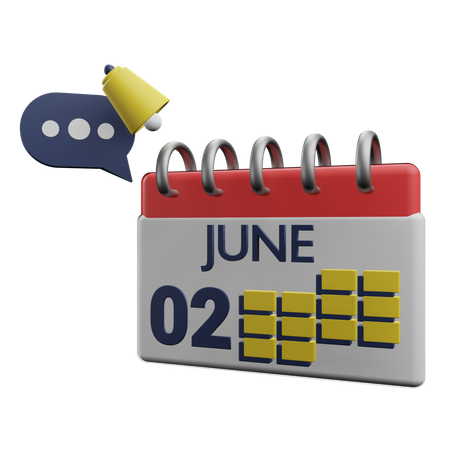 2 june  3D Icon