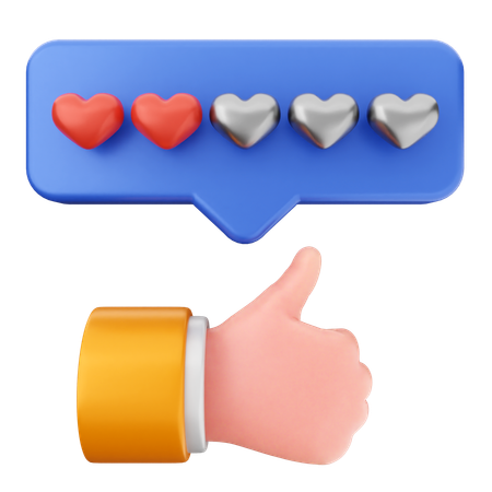 2 reseñas de buena calificación  3D Icon