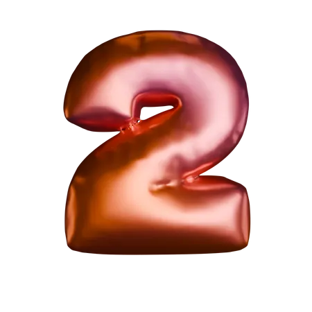 2 numéro  3D Icon