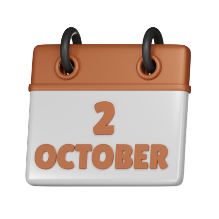 2. Oktober  3D Icon