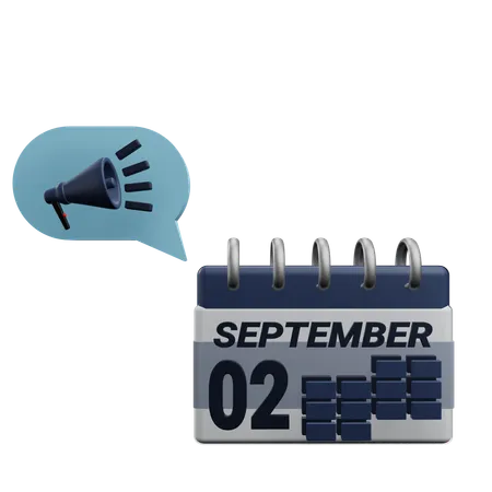 2 september  3D Icon