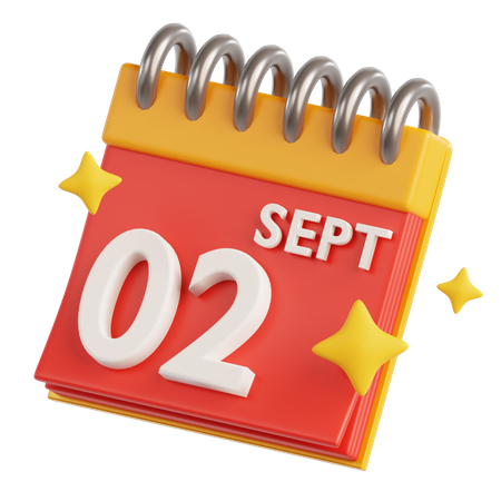 2 de septiembre  3D Icon