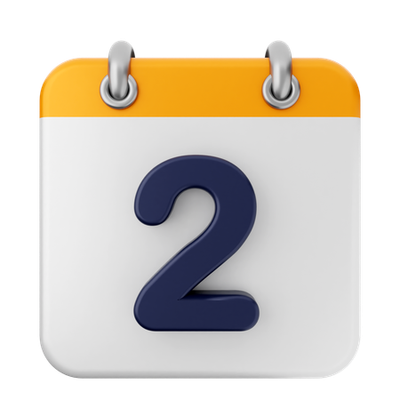 2 Th Calendar  3D Icon