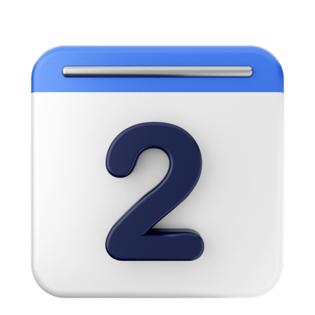 2 Th Calendar  3D Icon