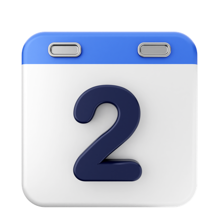 2 Th Calendar  3D Icon