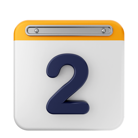 2 Th Calendar  3D Icon