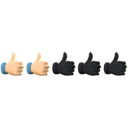 2 Thumb Rating  3D Emoji