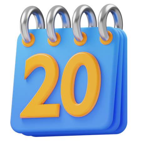 20 data  3D Icon