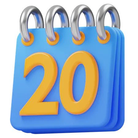 20 data  3D Icon