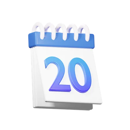 20 data  3D Icon