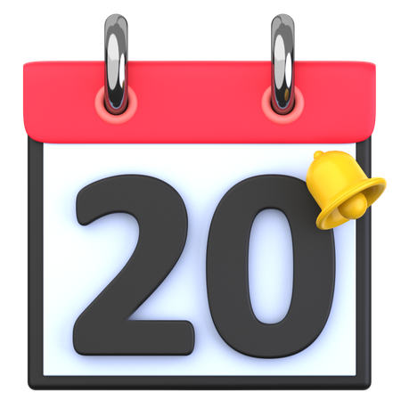 20 Date  3D Icon