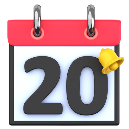 20 Date  3D Icon