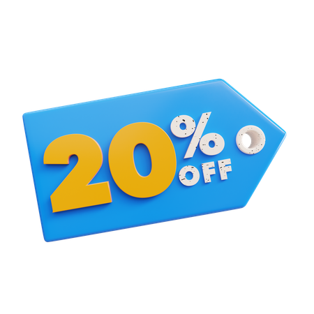 20% DE DESCONTO  3D Icon