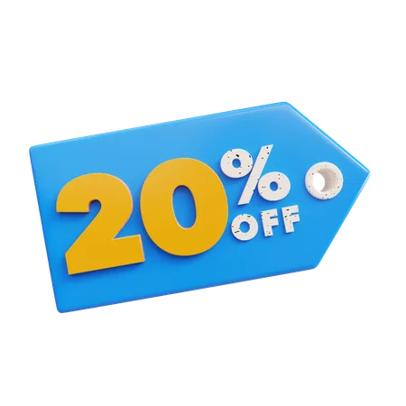 20% DE DESCONTO  3D Icon