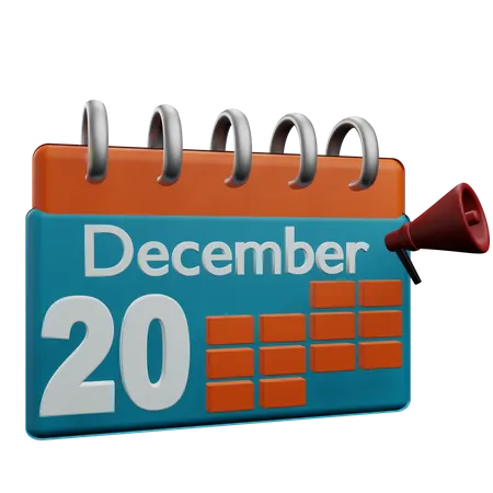 20 de dezembro  3D Icon