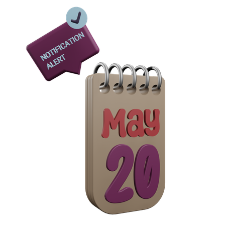 20 de maio  3D Icon