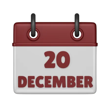 20 décembre  3D Icon