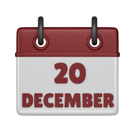 20. Dezember  3D Icon