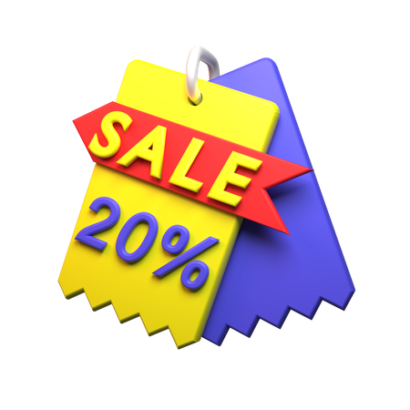 20% Discount  3D Icon