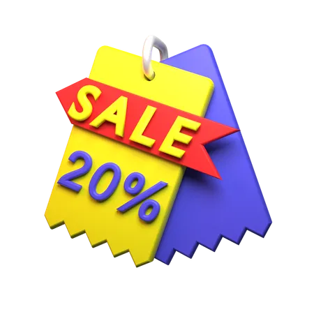 20% Discount  3D Icon