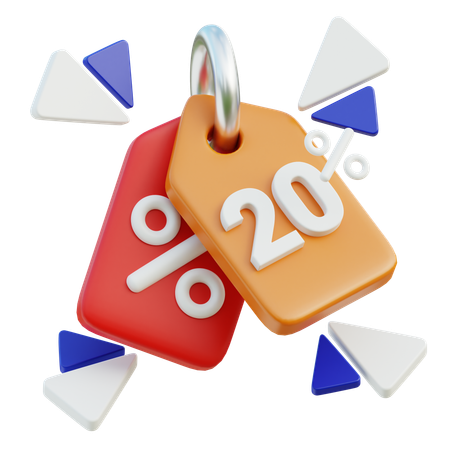 20 Discount Offer  3D Icon