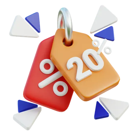 20 Discount Offer  3D Icon