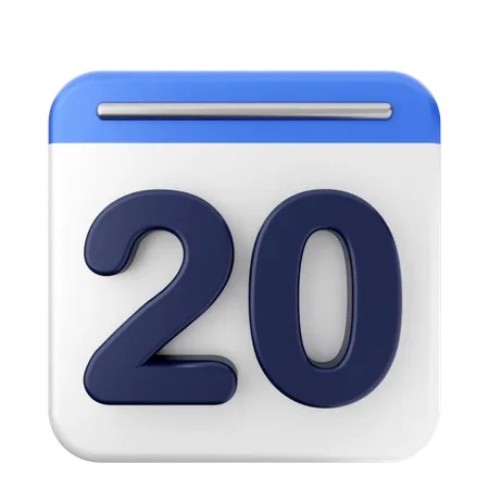 20. Kalender  3D Icon