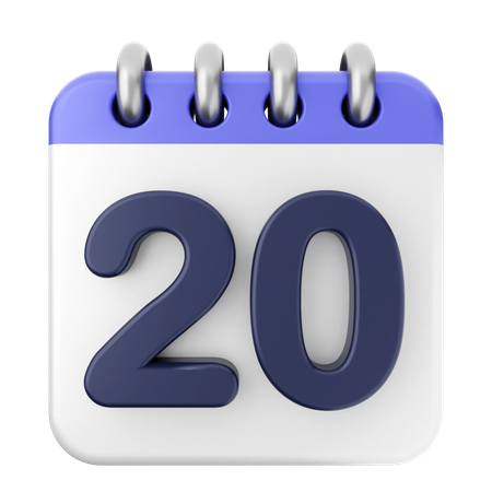 20. Kalender  3D Icon