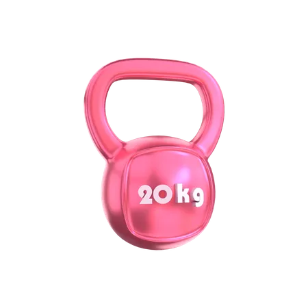 20 kg Kettlebell  3D Illustration