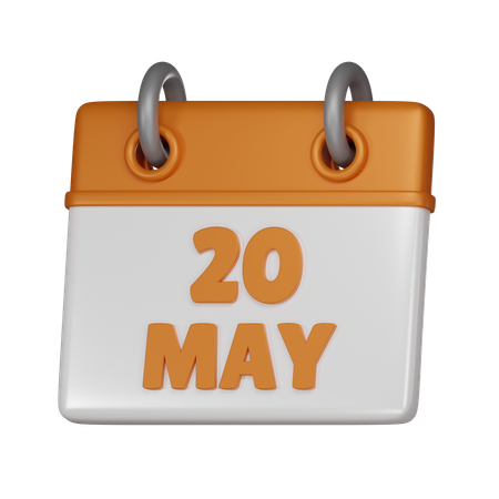 20 mayo  3D Icon