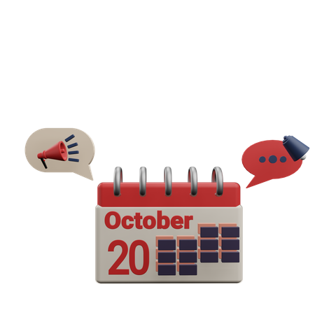 20 octobre  3D Icon