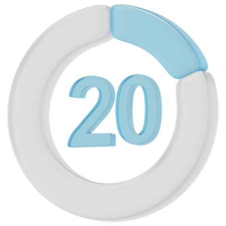 20 percent  3D Icon